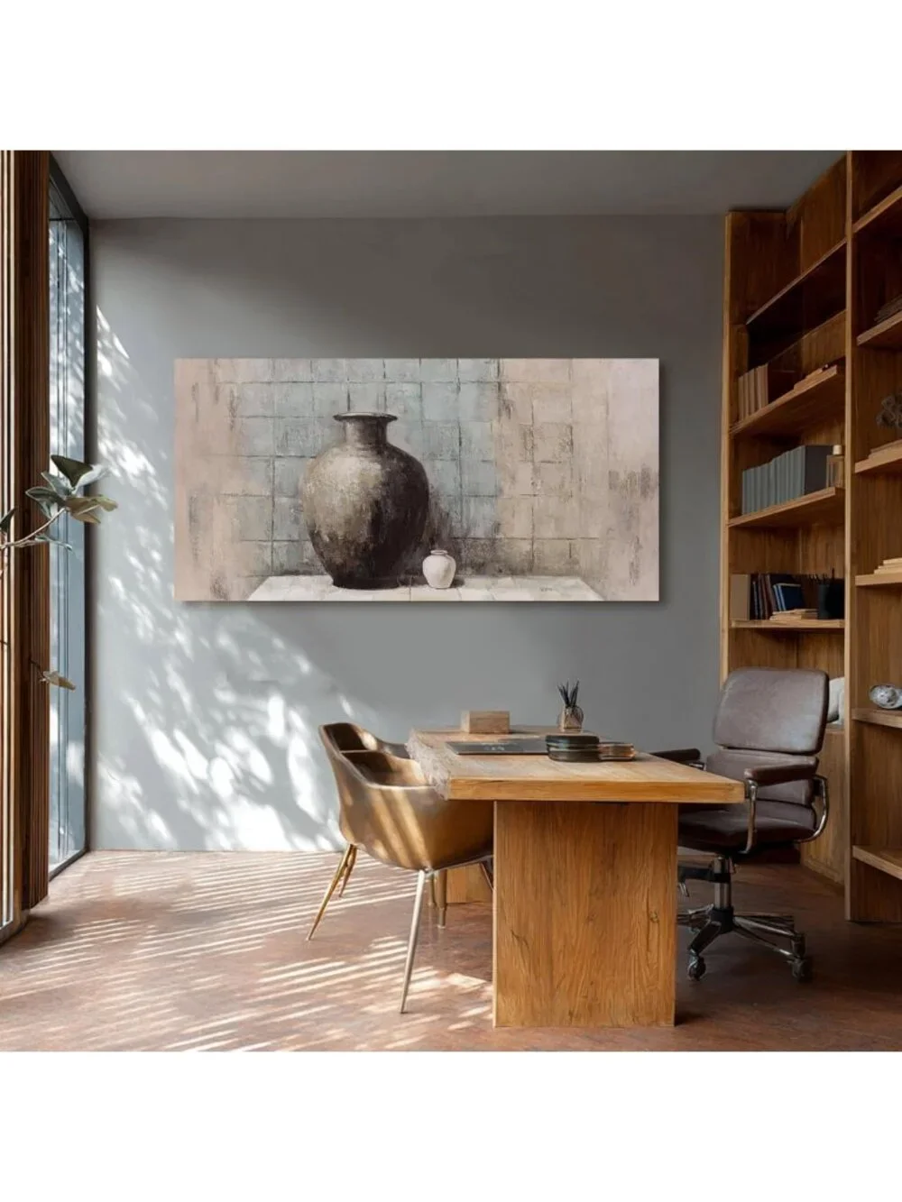 Vintage Abstract Still Life Canvas Art - Textured Framed Wall Decor 20